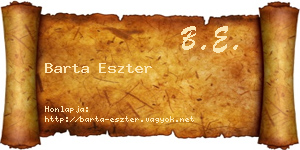 Barta Eszter névjegykártya